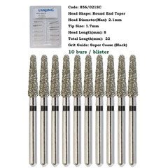 Dental Diamond Burs FG Round End Taper Bur Super Coarse Fine 856 850 High Speed