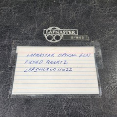 Lapmaster Fused Quartz Optical Flat: 10″ Dual Sided Surface SN43