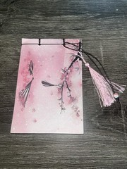 Chinese Style Cherry Blossom Notebook W/Tassle & Thread Binding New