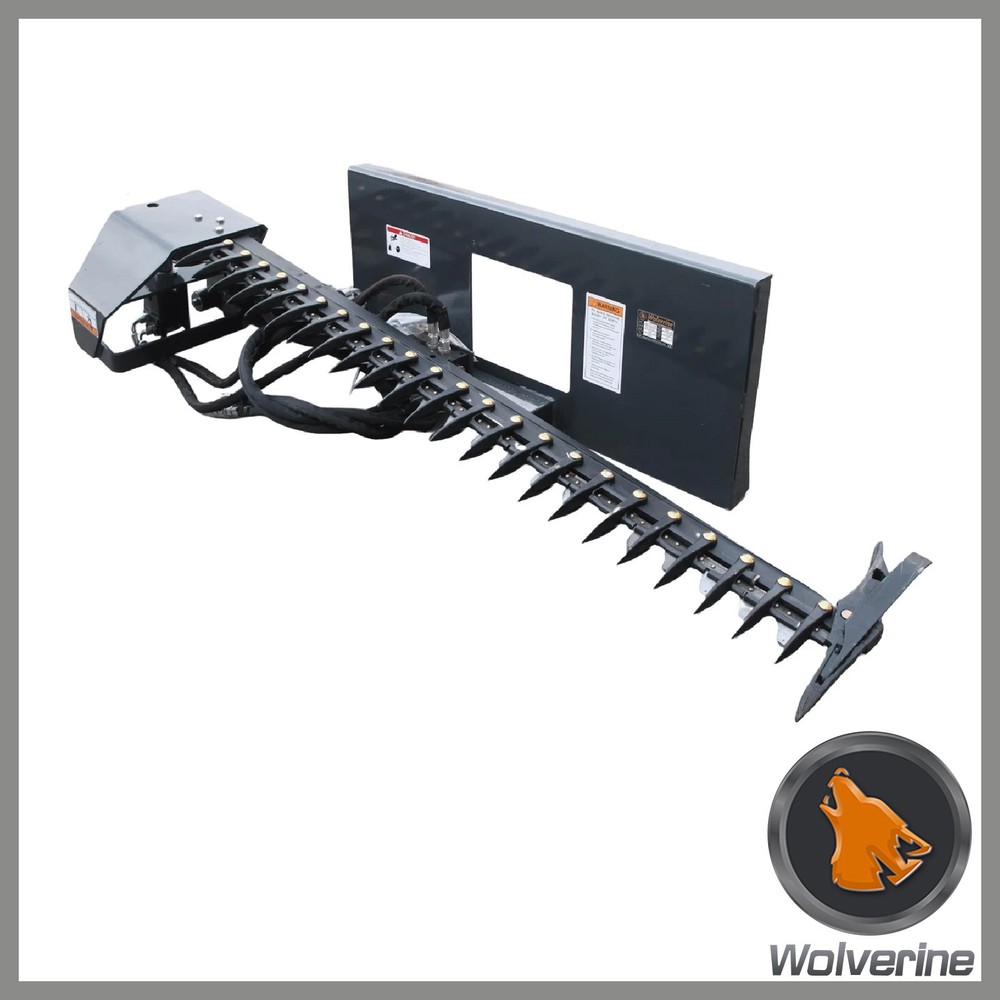 Wolverine 72” Sickle Bar Mower Skid Steer Attachment Brush Cutter For Bobcat.