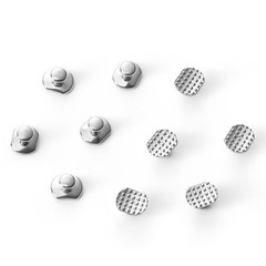 10pcs Dental Ortho ortodoncia Bondable Lingual Button monobloque Rectangular
