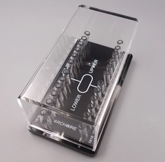 Dental Orthodontic Arch wire Storage Box Organizer Holder Acrylic Placement Case