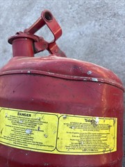 Justrite 2.5 Gallon Red Steel Type I Safety Can Made In USA