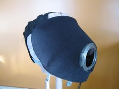 SCBA Blackout Cover, Scott AV2000, BO2-100, Black polyester fleece w/bungi.