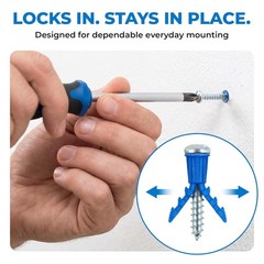 Drywall Anchors and Screws Kit with Drill Bit – 100 Anchors & 100 Screws for …