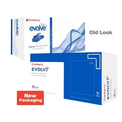 Cranberry USA Evolve Nitrile Powder Free Exam Gloves, 2.0 mil, Medium, 300 Count
