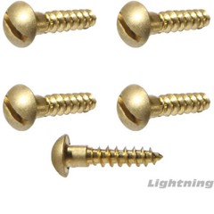 #12 x 2-1/2″ Solid Brass Wood Screw Slotted Round Head Qty 250