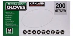 Kirkland Signature Nitrile Exam Gloves-Each pack 2×200=400 Count-Medium