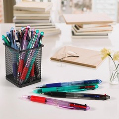 120 Pieces Basic MultiColor Pen in One 4-Color Retractable Ballpoint Pens 0.7…