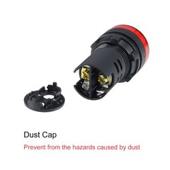 10sets AC/DC 110V Indicator Lights Red Green LED Flush Panel Mount 7/8″ 22mm