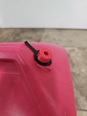 Pre-ban Rubbermaid 2.5 Gallon Vented Fuel Jug With Aftermarket Parts Very Clean