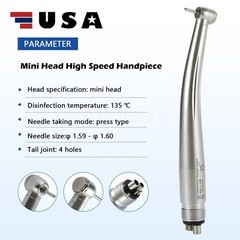 Yabangbang Mini Head Dental High Speed Handpiece One Water Spray Air Turbine M4