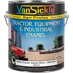 White Metallic Argent Silver Tractor Gallon fits Paint White