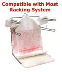 T-Shirt Carry-Out Bags Thank You Gracias Bags 11.5″ x 6.5″ x 22″ (1,000 ct.)