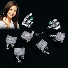 AZDENT Dental Orthodontic Brackets Braces MINI Roth.022 Hooks 345 MIM Monoblock