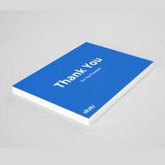 200 Thank You Cards For ebay Sellers – Red, Yellow, Green, and Blue