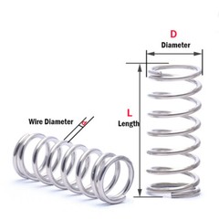 0.4mm Wire Dia Compression Spring 3/4mm OD 5-305mm Length A2 Stainless Steel