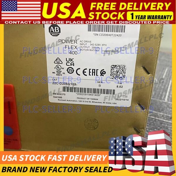 22C-D208A103 PowerFlex 400- 110 kW (150 HP) AC Drive New Sealed Allen-Bradley