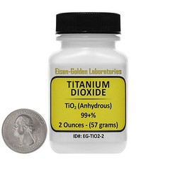 Titanium Dioxide [TiO2] 99+% ACS Grade Powder 2 Oz in a Space-Saver Bottle USA