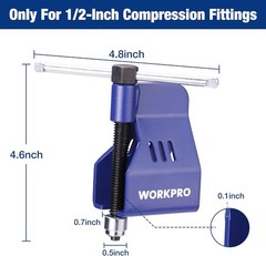 WORKPRO 1/2 inch Ferrule Ring Removal Tool Copper Tube Compression Sleeve Puller