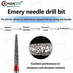 Dental Diamond Burs Taper Flat Burs High Speed Handpiece FG Friction Grip 20PCS