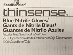(1000 Gloves) FoodHandler Thinsense 103-TS18-BLU Nitrile Powder Free XL Blue