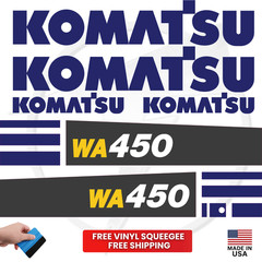 Fits Komatsu WA450 Main Decals Wheel Loader Stickers – Free Shipping – 3M Vinyl