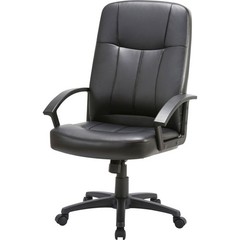 Lorell LLR60120 Executive Leather High-back Chair Black