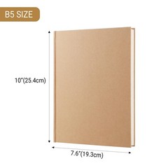 zmybcpack 3 Pack B5 Blank Notebook Journals 7.6″ x 10″, 160 Pages/80 Sheets, …
