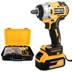 20V Cordless Impact Wrench 1/2″ 500Nm High Torque Brushless Drill with Battery