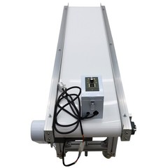Electric 59×11.8in Food Grade PU Belt Conveyor 110V Speed&Height Adjustable 120W