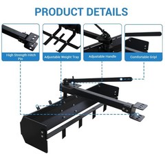 42″ Tow Behind Box Scraper Lawn Tractor Attachments For ATV UTV Tractor Mowe US