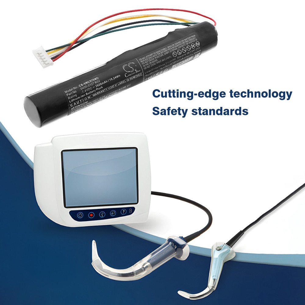 BATTERIE 2600mAh 0400-0127 R02 For Verathon Glidescope Cobalt 0570-0338 Monitor