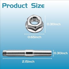 Exhaust Stud Kit M101.5 x 62mm, 6Piece Direct Replacement for Vehicles