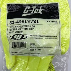PIP 33-425LY Work Gloves Size XL G-Tek Polyurethane Grip Hi Vis 12 Pairs