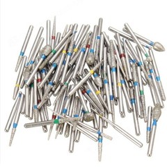 100Pcs FO-28EF Dental Diamond Burs for High Speed Handpiece FG 1.6mm 10Pcs/Pack