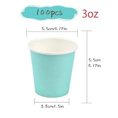 Wuadua 100 Pack 3 oz Blue Espresso Paper Cups – 100 Count (Pack of 1),