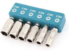 6 in 1 H4 Shank 2.5mm 3mm 3.5mm 4mm 4.5mm 5mm 6 Points Hex Sockets