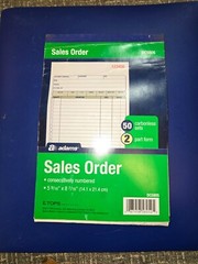 Adams DC5805 Sales Order, 45 Carbonless Sets, 2 Part Form, 5 9/16″ x 8 7/16″