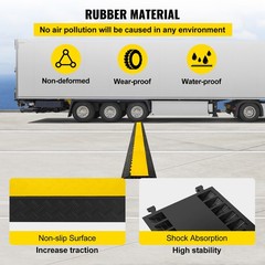 5 Channel Heavy Duty Cable Protector Ramps Extreme Rubber Driveway Cover