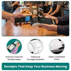 Receipt Paper Rolls For Verifone T650C T650P V660P Credit Card Machine POS