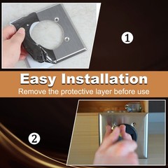 Outlet Cover Wall Plate 2 Gang Single Hole +4 Screws for 14-50R Hubbell HBL9450A