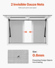 VEVOR 36x24in Concession Stand Serving Window Food Truck Service Awning Aluminum