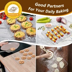 P&P CHEF 9 Inch Baking Sheet Pan with Rack Set, Stainless 9 Inch, Silver
