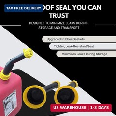 Mr Yellow Cap Gas Can Spout Replacement Kit – 2pack Universal Leakproof Angle Ga