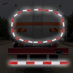 High-Visibility 2×30 Ft Red White Reflective Tape – Strong Adhesion & Waterproof