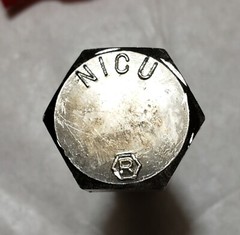 lot of 12, 8.8 lbs. Nickel Copper Alloy Bolts 7/8″-9 x 3″ HEX HEAD Monel