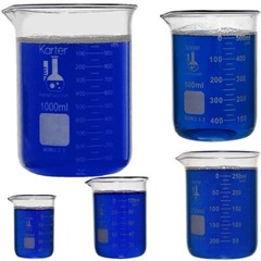 Set of 5 Laboratory Glassware Science Lab Chemistry Beaker 50/100/250/500/1000ml
