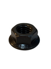 (100 Pcs) 1/4″-20 Grade 8 Smooth Hex Flange Nuts Coarse Black Zinc Phos & Oil