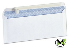 Peel & Self-Seal White Letter Mailing Long Security Envelopes 4-1/8”x 9-1/2” #10